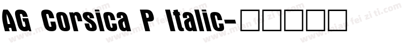 AG Corsica P Italic字体转换